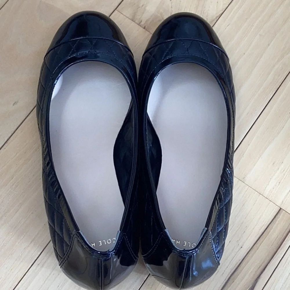 Cole Haan x Nike Air quilted black Wedge Shoes Cap Toe. Women’s size 7